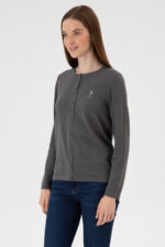 Kadin Gri Basic Triko Hirka 50313624 Vr024 - Resim 3