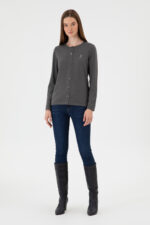 Kadin Gri Basic Triko Hirka 50313624 Vr024 - Resim 4