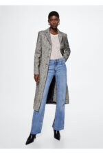 Kadin Kirik Beyaz Palto - Resim 1