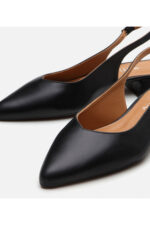 Kadin Deri Siyah Babet - Resim 4