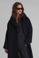 June Kadin Palto Lacivert - Resim 3