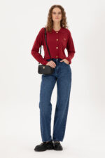 Kadin Visne Triko Hirka 50297152 Vr223 - Resim 4