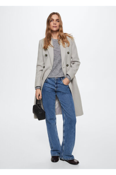 Kadin Buz Grisi Palto - Resim 1