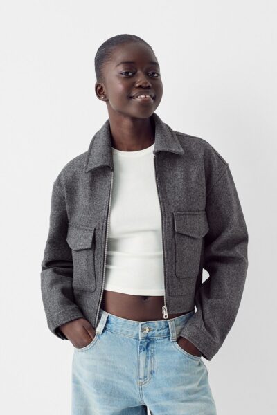 Yumusak Crop Ceket - Resim 1