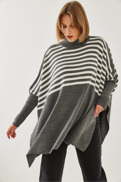 Kadin Cizgili Triko Panco 10244 60351215 - Resim 2