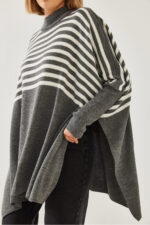 Kadin Cizgili Triko Panco 10244 60351215 - Resim 3