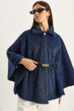 Kadin Tek Dugmeli Beli Kemerli Sakalli Yumos Panco 60282034 - Resim 3