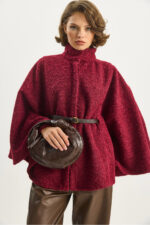 Kadin Buklet Kumas Araboy Kemerli Kase Panco 8014 60284101 - Resim 3