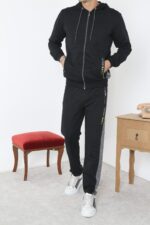 Erkek Siyah Fermuarli Esofman Takimi - Resim 2