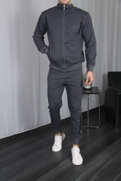 Erkek Fume Fermuarli Esofman Takim - Resim 2