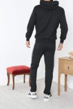 Erkek Siyah Fermuarli Esofman Takimi - Resim 3