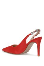 Sejja2 2Pr Kirmizi Kadin Topuklu Ayakkabi - Resim 3