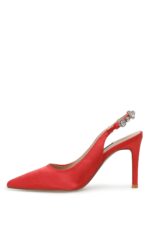 Sejja2 2Pr Kirmizi Kadin Topuklu Ayakkabi - Resim 4