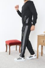 Erkek Siyah Fermuarli Esofman Takimi - Resim 4