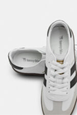 Unisex Beyaz Siyah Termo Taban Yani Seritli Bagcikli Spor Ayakkabi - Resim 4