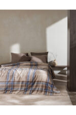 Antonin Cift Kisilik Welsoft Polar Baskili Battaniye Mavi Bej - Resim 1