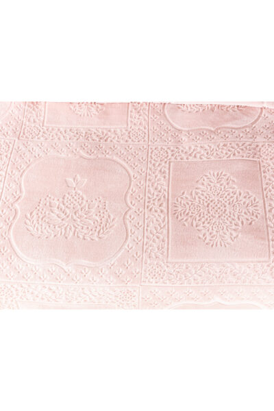 Rochelle Vizon Emboss Cift Kisilik Battaniye Pudra - Resim 2