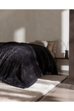 Corbeau Cift Kisilik Welsoft Duz Battaniye Antrasit - Resim 3