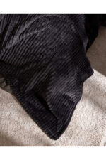 Corbeau Cift Kisilik Welsoft Duz Battaniye Antrasit - Resim 4