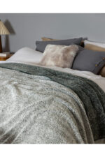 Nord Cift Kisilik Sherpa Battaniye Haki - Resim 3