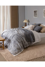 Nord Cift Kisilik Sherpa Battaniye Gri - Resim 1