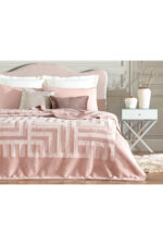 Clementine Vizon Emboss Cift Kisilik Battaniye Pudra - Resim 1