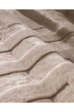 Clementine Vizon Emboss Cift Kisilik Battaniye Bej - Resim 4