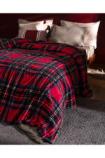 Clorel Cift Kisilik Welsoft Baskili Battaniye Kirmizi - Resim 2