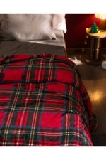 Clorel Cift Kisilik Welsoft Baskili Battaniye Kirmizi - Resim 3