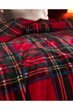 Clorel Cift Kisilik Welsoft Baskili Battaniye Kirmizi - Resim 4