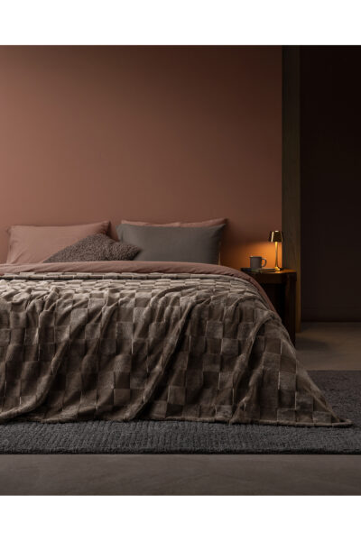 Vaporeux Cift Kisilik Welsoft Duz Battaniye Haki - Resim 1