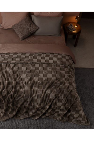 Vaporeux Cift Kisilik Welsoft Duz Battaniye Haki - Resim 2