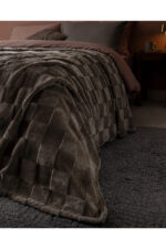 Vaporeux Cift Kisilik Welsoft Duz Battaniye Haki - Resim 3