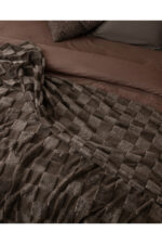 Vaporeux Cift Kisilik Welsoft Duz Battaniye Haki - Resim 4