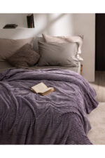 Corbeau Cift Kisilik Welsoft Duz Battaniye Acik Murdum - Resim 2