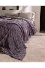 Corbeau Cift Kisilik Welsoft Duz Battaniye Acik Murdum - Resim 3