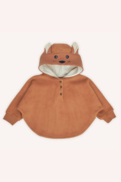 Kiz Bebek Nakis Detayli Kiremit Sweatshirt - Resim 1