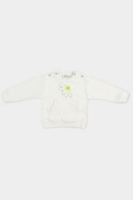Kiz Bebek Baski Detayli Ekru Sweatshirt - Resim 1