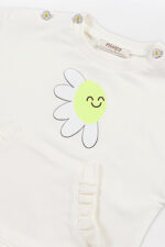 Kiz Bebek Baski Detayli Ekru Sweatshirt - Resim 3