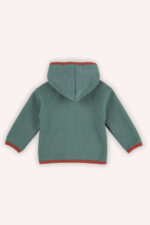 Erkek Bebek Fermuarli Yesil Sweatshirt - Resim 2