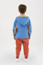 Erkek Cocuk Fermuarli Mavi Sweatshirt - Resim 2