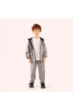 Erkek Cocuk Fermuarli Gri Sweatshirt - Resim 1