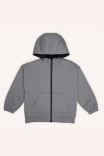 Erkek Cocuk Fermuarli Gri Sweatshirt - Resim 3