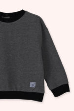 Erkek Bebek Yuvarlak Yaka Antrasit Sweatshirt - Resim 2