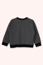 Erkek Bebek Yuvarlak Yaka Antrasit Sweatshirt - Resim 3