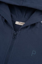 Unisex Cocuk Fermuarli Lacivert Sweatshirt - Resim 3