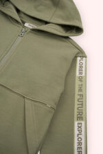 Erkek Cocuk Haki Fermuarli Sweatshirt - Resim 3