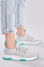 Unisex Gri Yesil Spor Ayakkabi Tbqnt - Resim 1