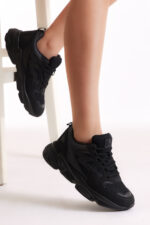Unisex Siyah Spor Ayakkabi Tb251 - Resim 2
