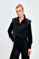 Vatkali Salas Gomlek Siyah - Resim 1